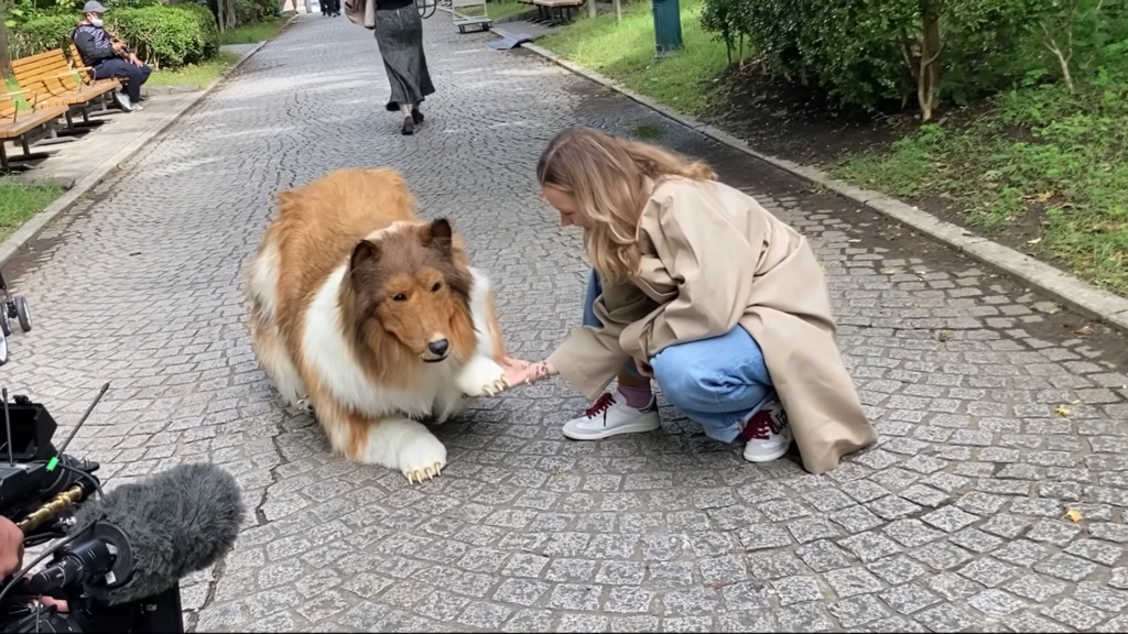 japanse man wil hond zij